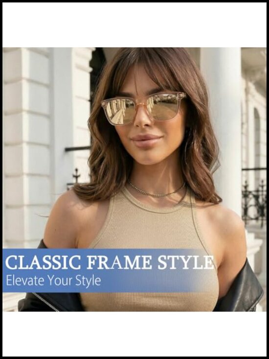 Polarized Sunglasses UV400 Protection Mirrored Lens Classic Frame Lightweight main image 4